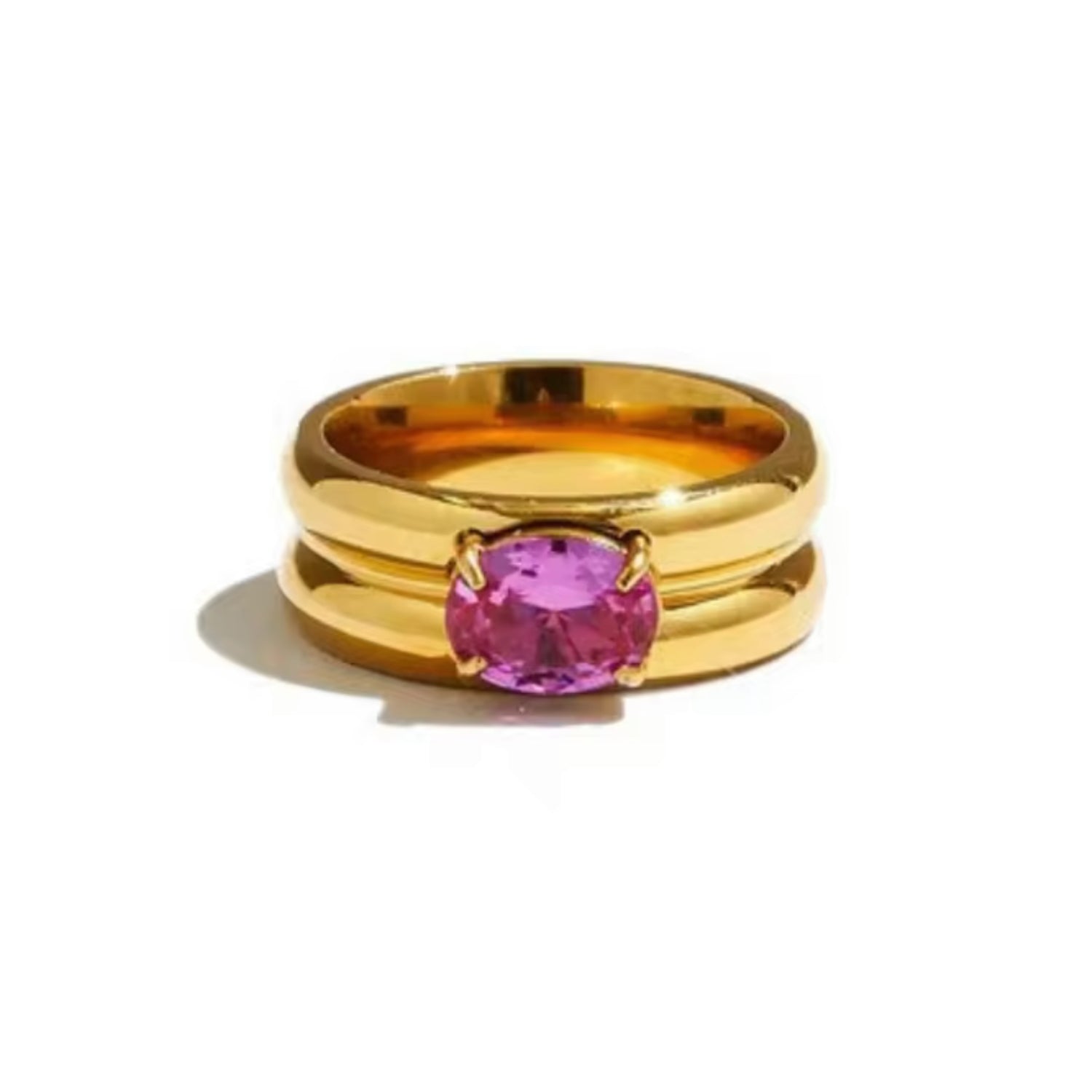 Pink oval cut Ring