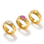 Pink oval cut Ring