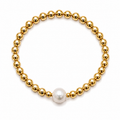 Pearl gold bead bracelet