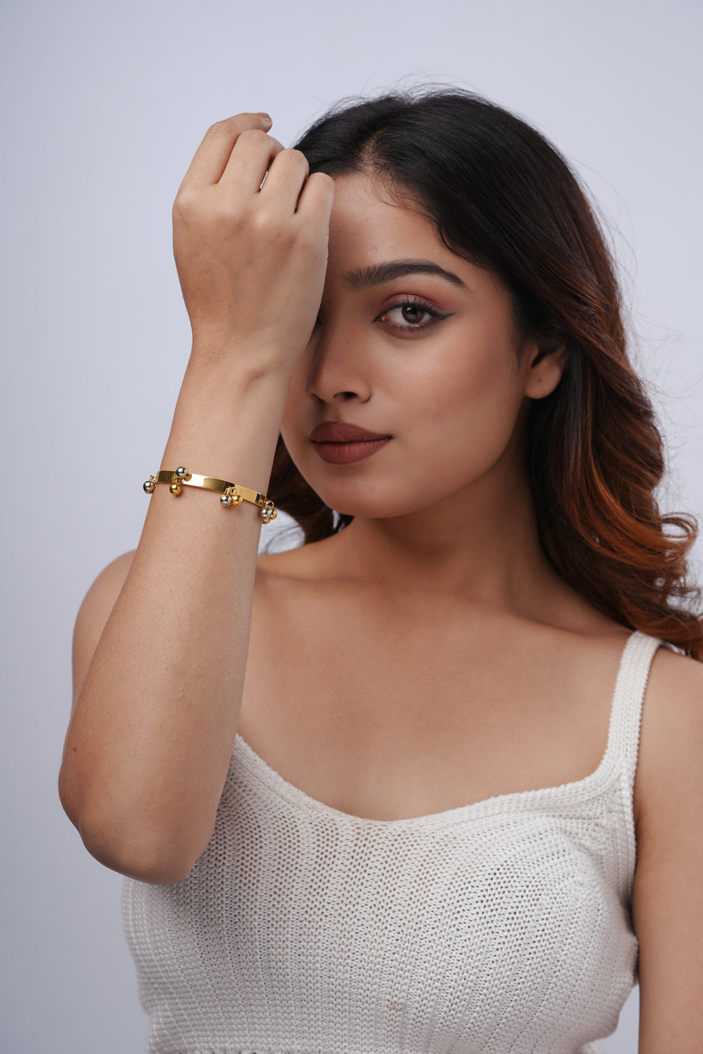 Regal Bead Cuff Bracelet