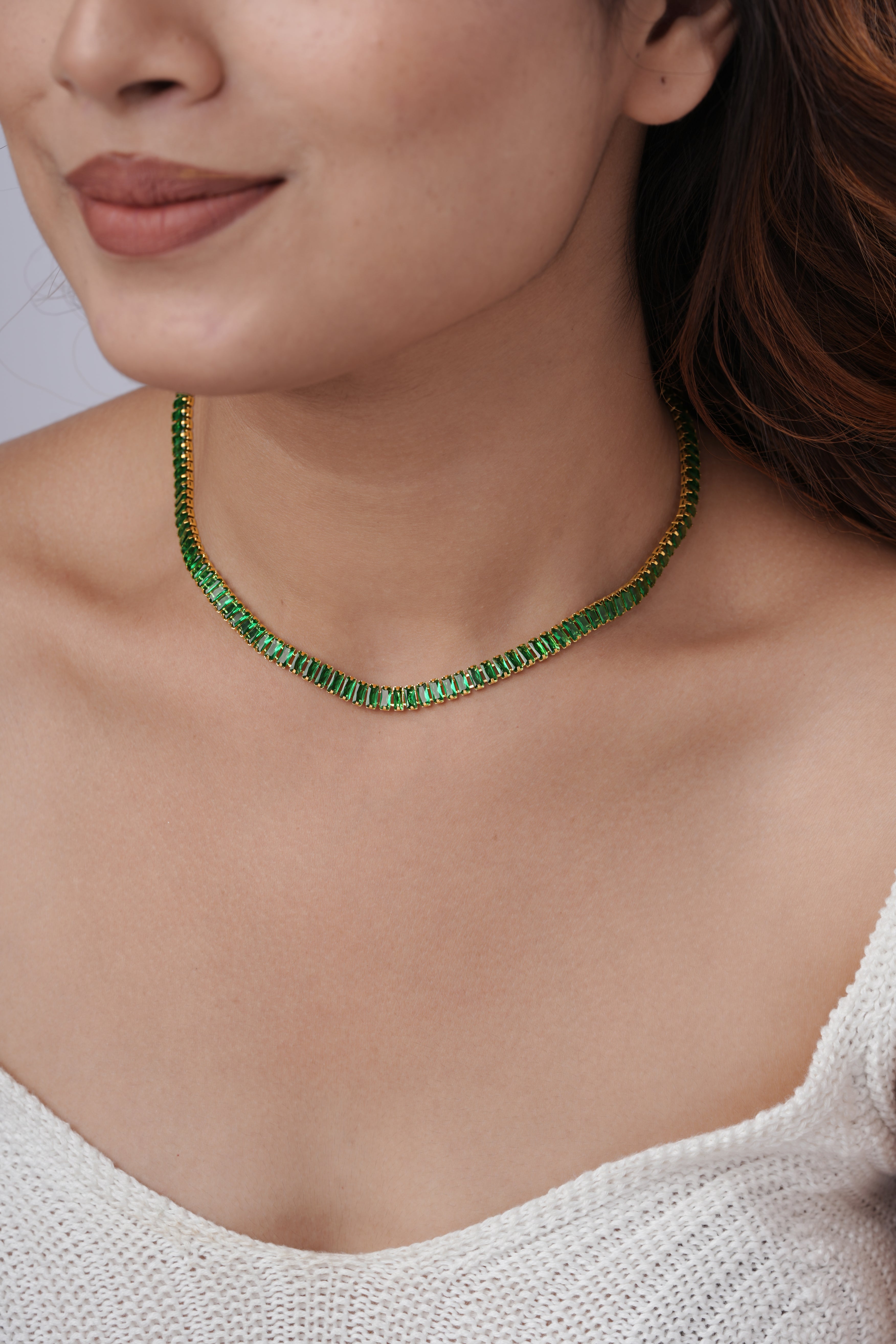 Emerald Tennis Necklace