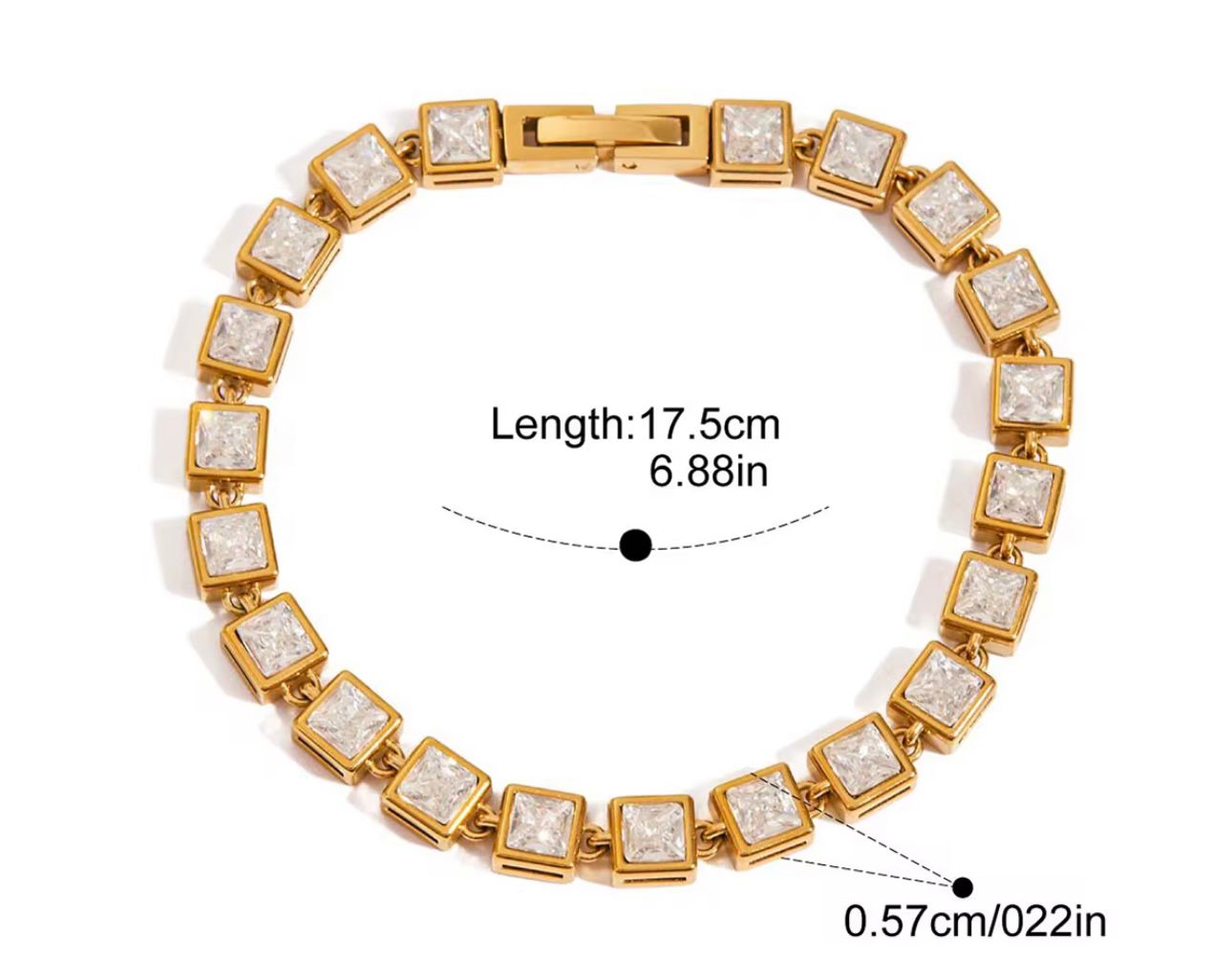 Squara Tennis Bracelet