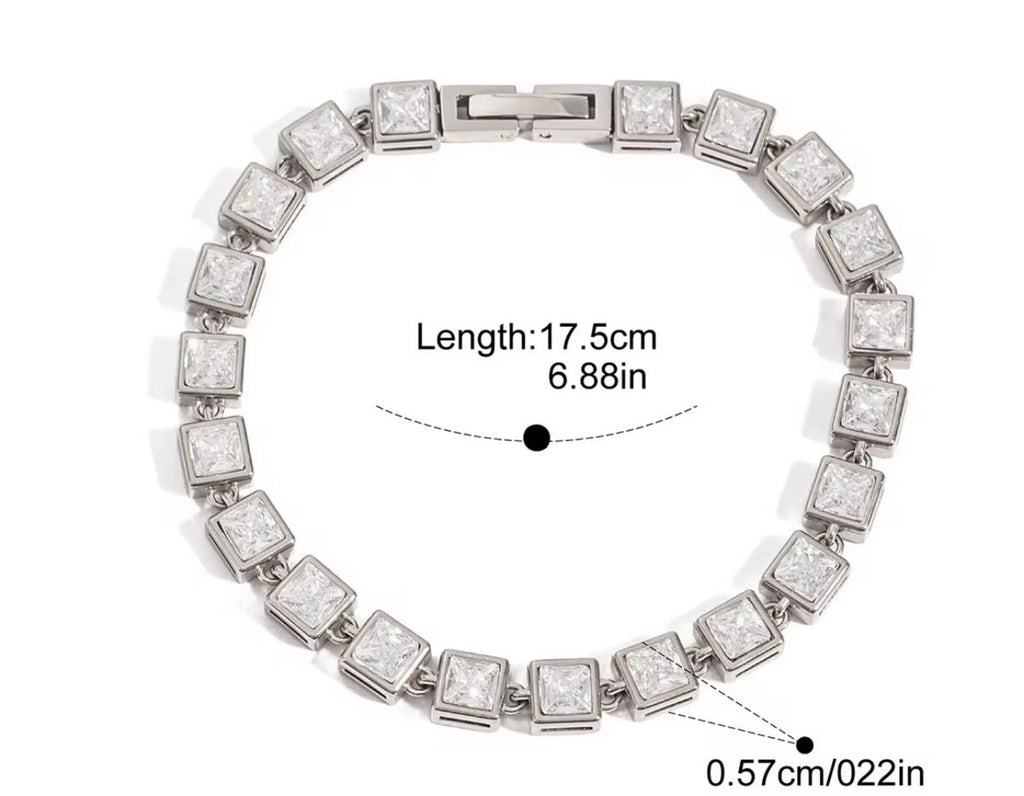 Squara Tennis Bracelet
