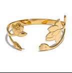 Lotus Cuff Bracelet
