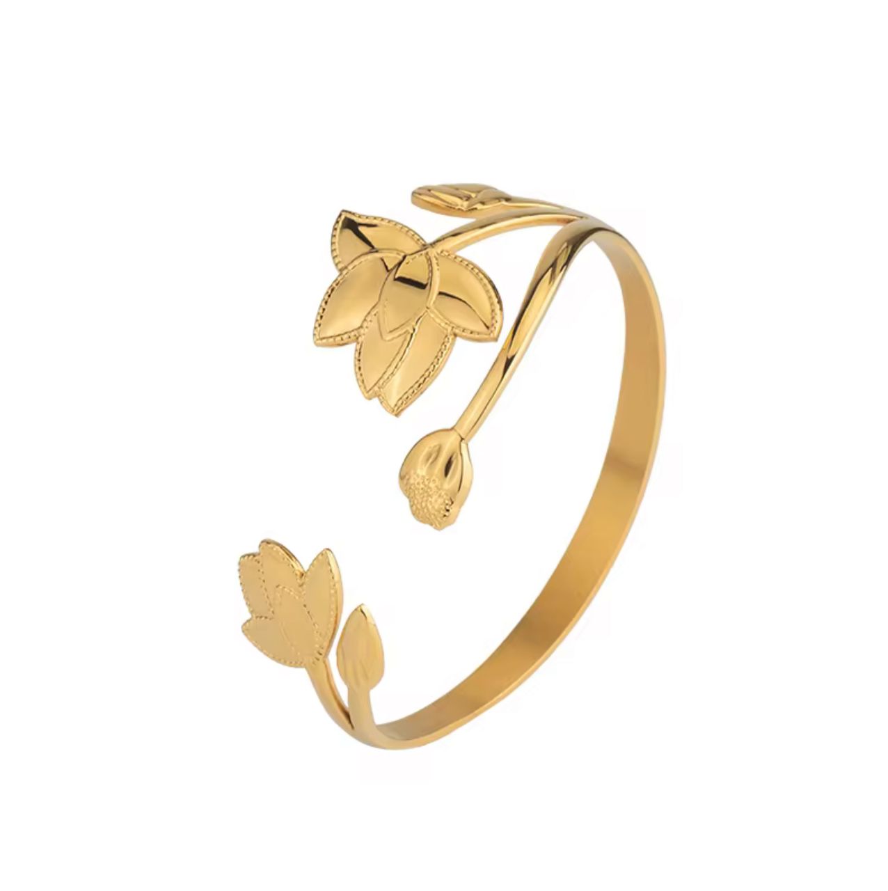 Lotus Cuff Bracelet